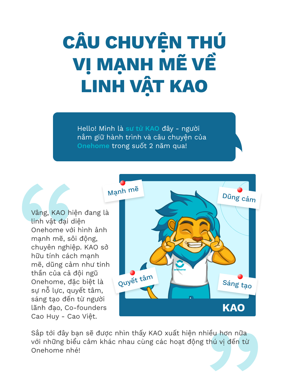 Linh vật Kao - Onehome